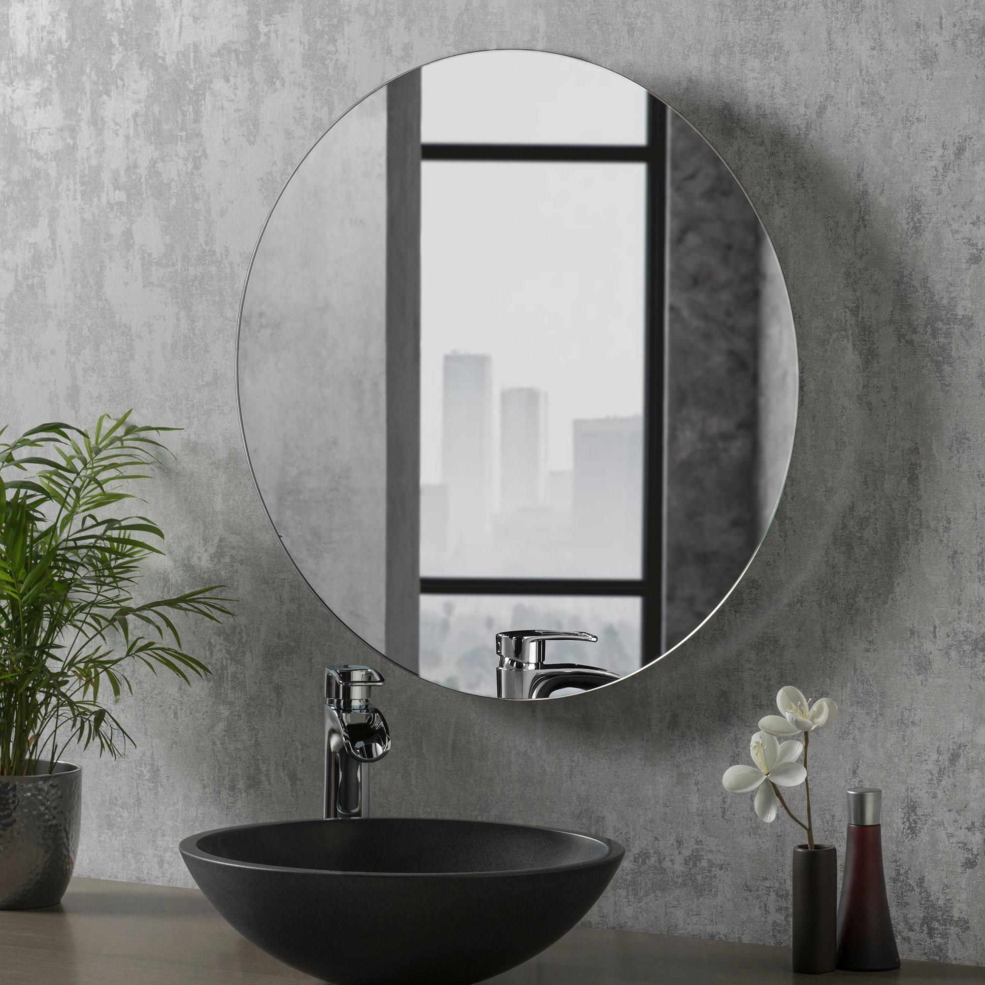 Minimal Round Bathroom Mirror 60cm with Anti-fog